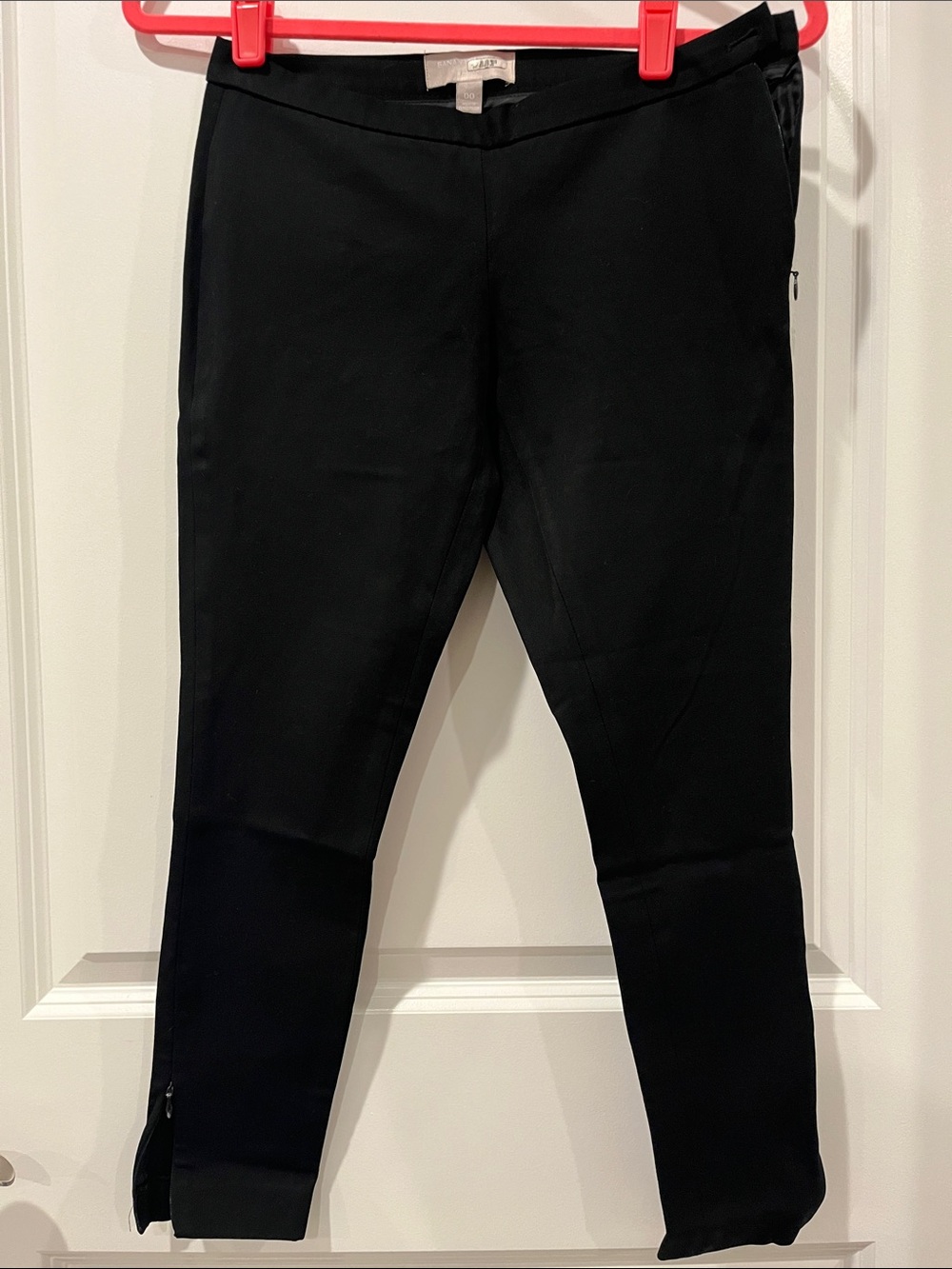 Banana Republic Black Slim Dress Pants with Ankle Zips